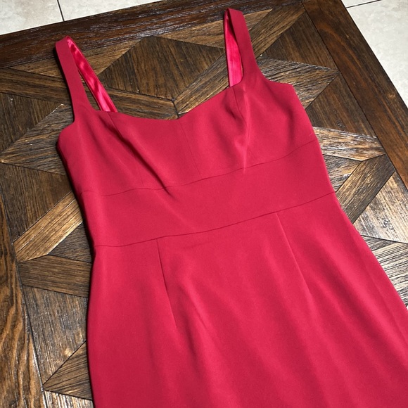 Jay Godfrey Deep Red Mid Length Dress Size 10 New! - Picture 2 of 7